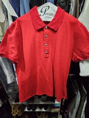 $795 Balmain Paris Red Monogram Jacquard Knit Polo Shirt XXL Made In Italy