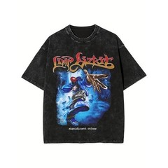 Men’s Retro Pattern T-Shirt – Soft Cotton Crew Neck T-Shirt, Limp Bizkit Design,