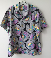 VTG Scorpio 100% Cotton Elvis Live Records Theme Presley Hawaiian Shirt XL