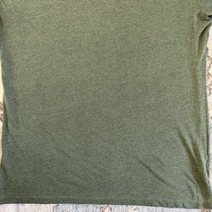 Gustin T Shirt Mens Size M Medium Heathered Green Crewneck Made in USA Plain Tee
