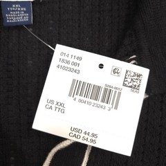 American Eagle Sweater Polo Shirt Mens XXL Black Johnny Collar Tipped Preppy NEW