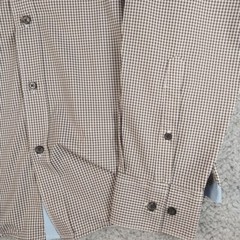 Con.Struct Shirt Mens Medium Gingham Check Cooling 4 Way Stretch