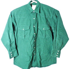 Shirt Moose Creek Flannel Button Down Green Snap Pearl Buttons Size M NWOT NEW