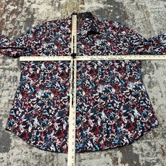 Robert Graham Geometric Abstract Button Up Shirt Mens Large Flip Cuff Cotton