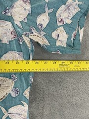 Cooke Street Hawaiian Shirt Mens XL Sea Turtle Ocean Fish Reverse Blue Aloha
