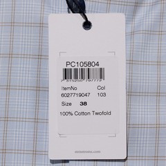 Stenstroms NWT Dress Shirt Size 38 15 Regular Fit in Blue / White / Tan Check
