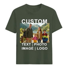 Heat Transfer Custom Tee Personalized Text Photo Logo Unisex Design