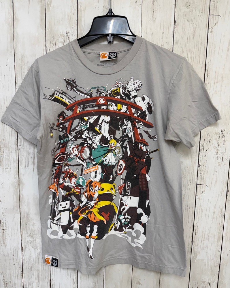 Crunchyroll Boomblank Mens Graphic T Shirt M Gray Anime Manga 100% Cotton