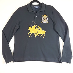 Vtg Ralph Lauren Sport Polo Shirt Men XL Black Bleecker Challenge Cup 1967 #3