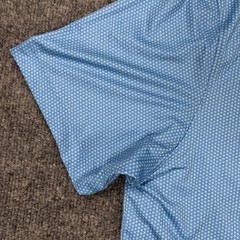 NWT Johnnie-O Performance Featheweight Polo Men L Blue Golf Shirt Stretch Tech