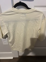 Off-White Flock OW Basic Logo S/S Crew Tee Beige/Black woman’s MPN