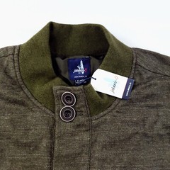 Johnnie-O $298 Wool Blend Button Front Bomber Jacket Shirt Pine Green Men 2XL
