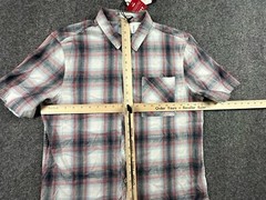 Element Brand Flex Short Sleeve Button Down Shirt Buffalo Plaid Multi Color