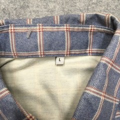 State & Liberty Performance Plaid Shirt Mens Large Blue Athletic Fit Minimalist