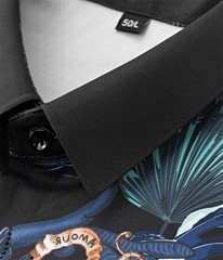New Luxury Men Diamond Tiger Eagle Flower Rhinestones Fashion Shirt High Quality