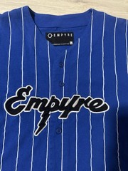 Empyre All Time Blue Stripe Baseball Jersey Button Up Men’s Size Large