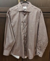 Men’s Stenstroms Fitted Body Two-Fold Super Cotton Button-Up Shirt – 17/43