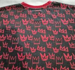 Massive Men’s Black & Red Graffiti Crowns Print T-shirt Sz Medium Med Tee King