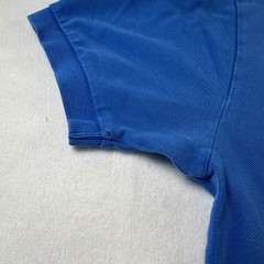 Polo Ralph Lauren Mens Blue Pique Cotton Short Sleeve Polo Shirt Orange Pony L
