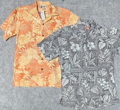 Lot of 2 NWT/NWOT Hawaiian Small Men Tropical Floral Cotton Both Made in Hawaii