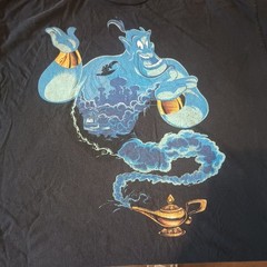 Disney Aladdin Mens Size 3XL Black Graphic T-Shirt Port & Company Distressed