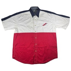 🇺🇸 Roper Patriotic Red White & Blue Western Rodeo Button-Down Shirt Sz L READ