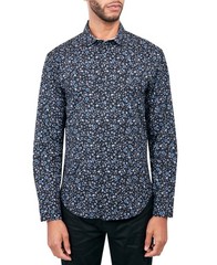 Society of Threads Men’s Regular-Fit Non-Iron Performance Stretch, Black, 2XL