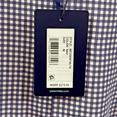 Peter Millar Crown Crafted Excursionist Flex Gingham Sport Shirt Men’s Medium