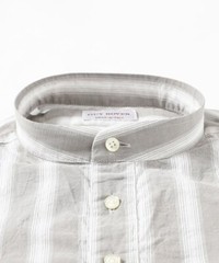 (ASK availability First) GUY ROVER Cotton linen striped band collar shirts new