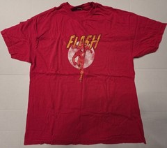 VTG 2006 The Flash DC Comics Retro T-Shirt 2XL Distressed Red Graphic
