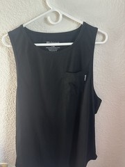Men’s 021 ESSENTIAL DROP-CUT POCKET TANK Black Size xL