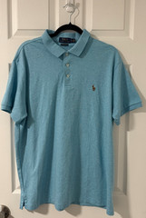 Polo Ralph Lauren Custom Slim Fit Polo Light Blue Shirt Men’s XL