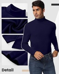 [3 PK.] RIYIPER Men Turtleneck Pullover Long Sleeve XXL Warm Casual T-Shirt