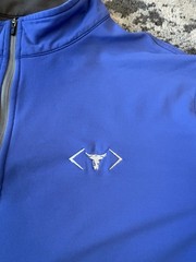 Peter Millar Blue Element E4 Wicking 1/4 Zip Golf Pullover Sz XL See Pics Logo