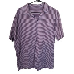 Patagonia Mens Striped Polo Shirt L Organic Cotton Gorpcore Stretch Breathable