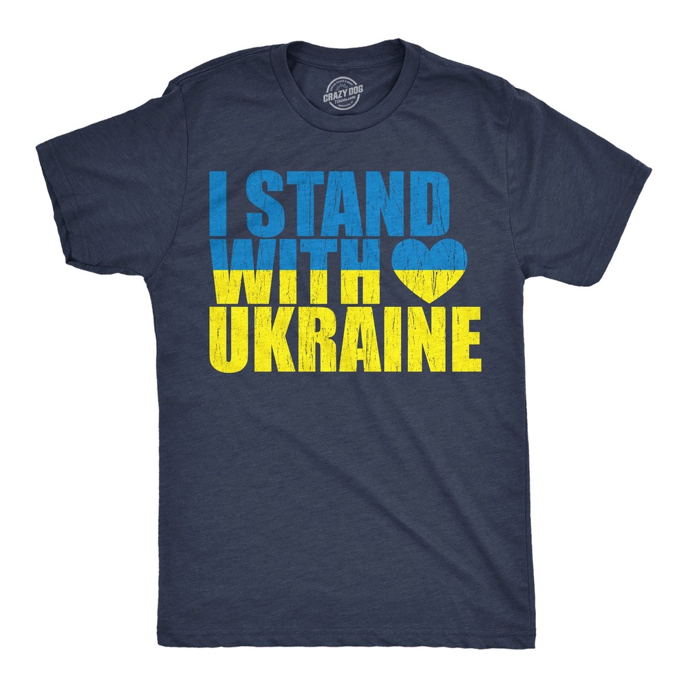 Mens Funny T Shirts I Stand With Ukraine Awesome Ukrainian Support Graphic