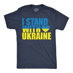 Mens Funny T Shirts I Stand With Ukraine Awesome Ukrainian Support Graphic