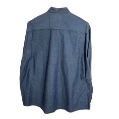 Bill Blass Button Down Shirt Mens XL French Blue Cotton Long Sleeve Casual E05