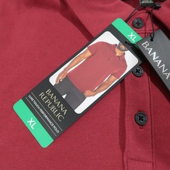Banana Republic Polo Shirt XL Red Men’s Luxe Touch Performance 100% Cotton