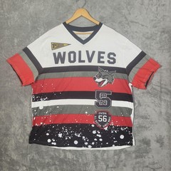 Parish Nation Wolves Shirt Mens 3XL Striped Graphic Wolf Graphic Tee 3XL Shirt