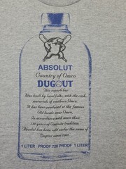 Absolute Vodka T-Shirt Graphic Tee Country Of Omro Baseball XL