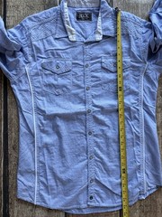 BUCKLE BLACK ATHLETIC FIT SPORT SHIRT BLUE MENS LARGE EXCELLENT CONDITION