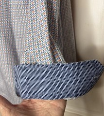 Johnston Murphy Performance Pattern Shirt XL Long Sleeve Flip Cuff Button Down