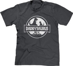 Daddysaurus Rex Dad Daddy First Fathers Day Present Gift Movie Parody Mens Tee
