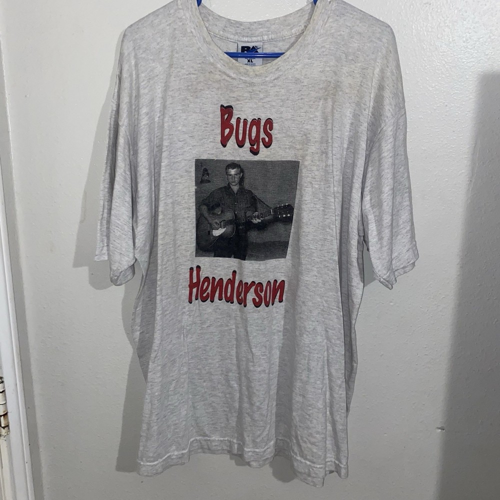 Royal Avalon Bugs Henderson Graphic Print Men’s T-Shirt Gray Cotton Crew Neck XL