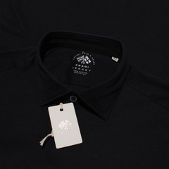 Fradi NWT Dress Shirt Size 39 15.5 in Solid Dark Blue 100% Cotton Made in Italy