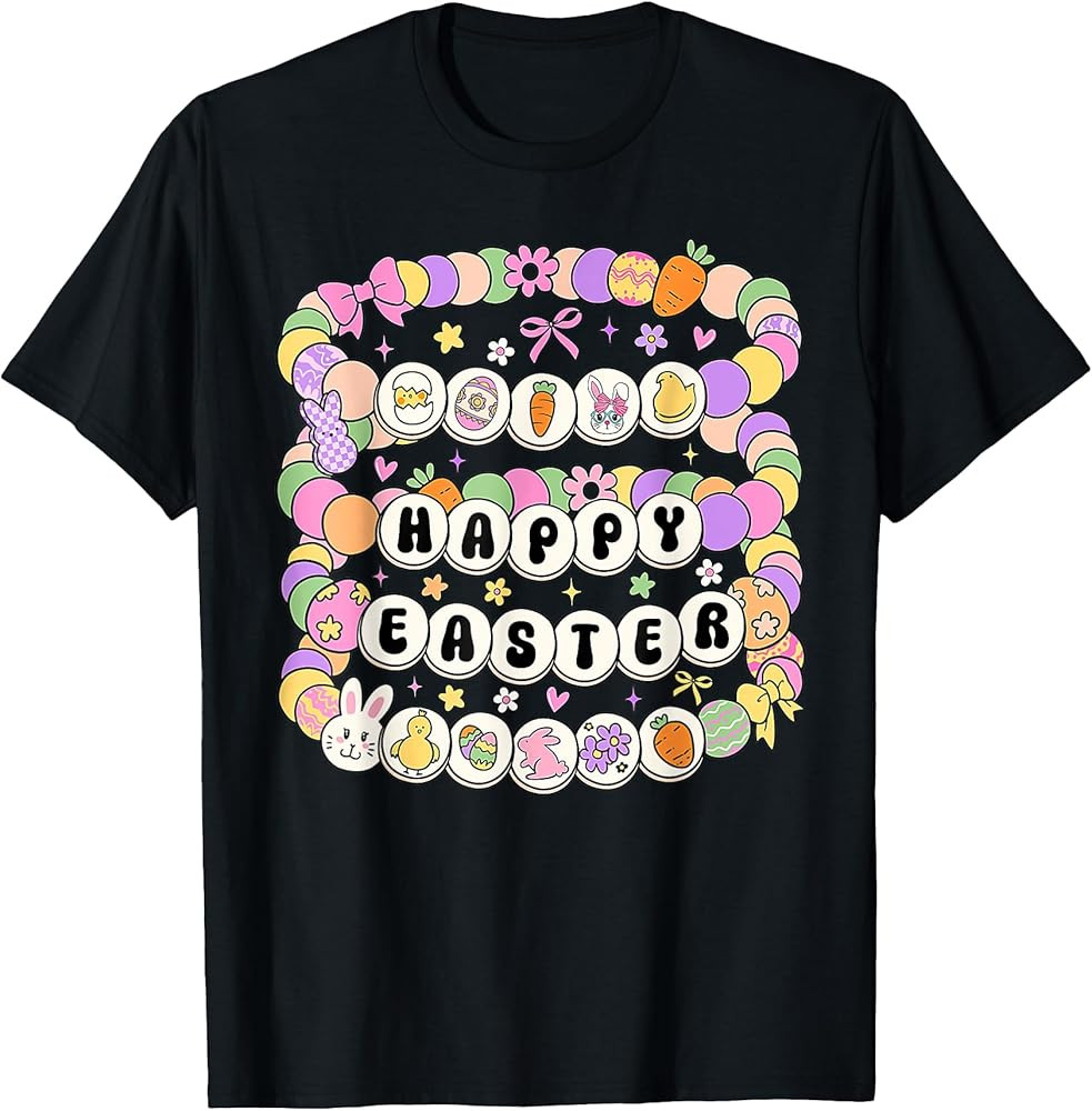 Happy Easter Friendship Bracelets Easter Day Women T-Shirt 55