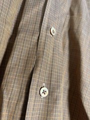 Gitman Bros Men’s Long Sleeve Button Up Shirt Size M Brown Herringbone