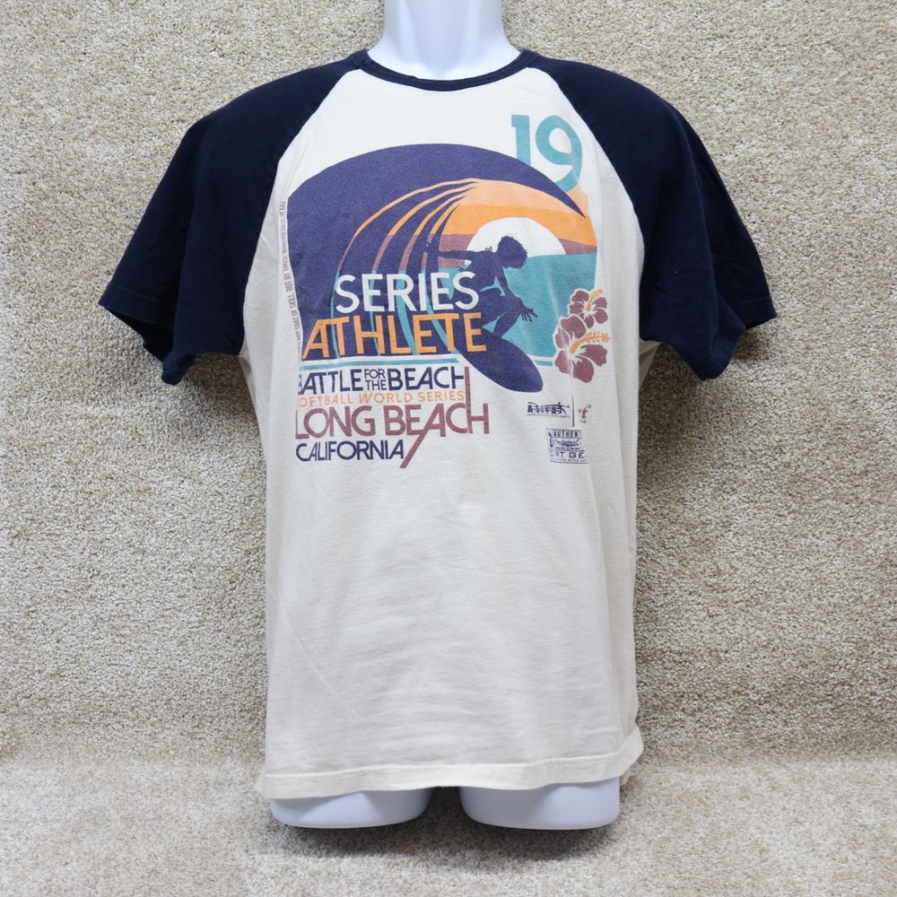 Next Level Battle for the Beach Softball World Series Tee XL Raglan Shirt