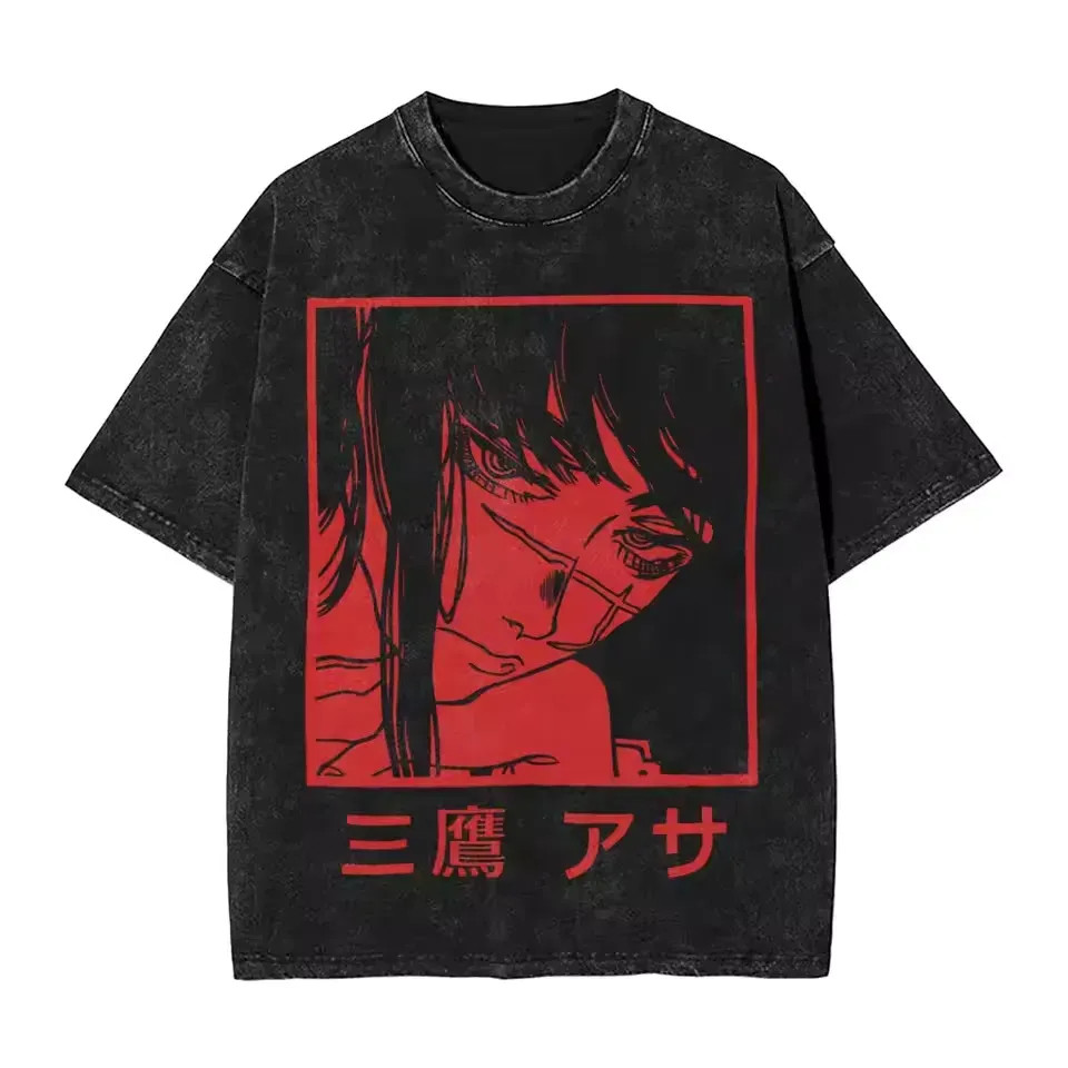 Chainsaw Man Yoru War Devil Asa Mitaka Manga Character Graphic Anime TShirt